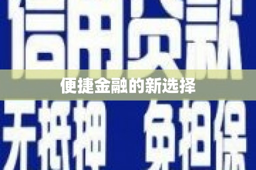 张家川便捷金融的新选择