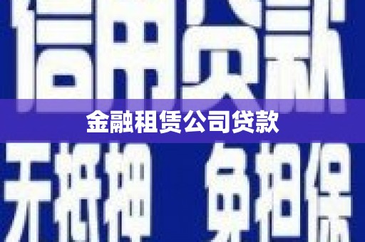 张家川金融租赁公司贷款
