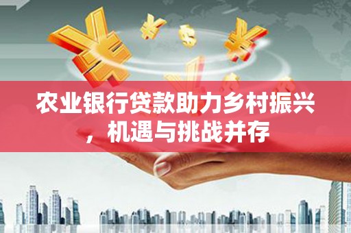 张家川农业银行贷款助力乡村振兴，机遇与挑战并存