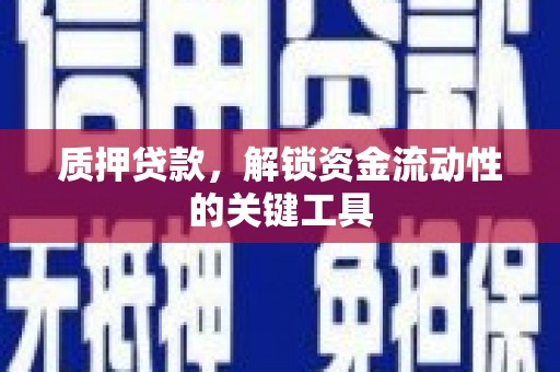 张家川质押贷款，解锁资金流动性的关键工具