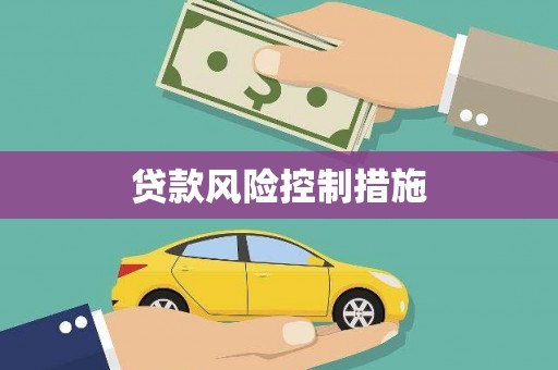 张家川贷款风险控制措施