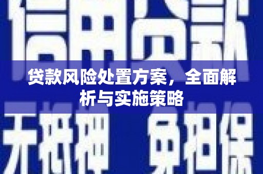 张家川贷款风险处置方案，全面解析与实施策略